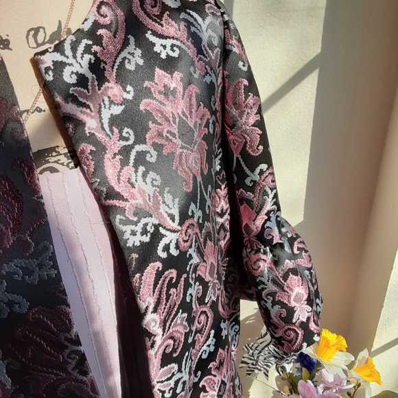 Kate Spade Lavender Jacquard Coat Size 10 - Picture 11 of 14